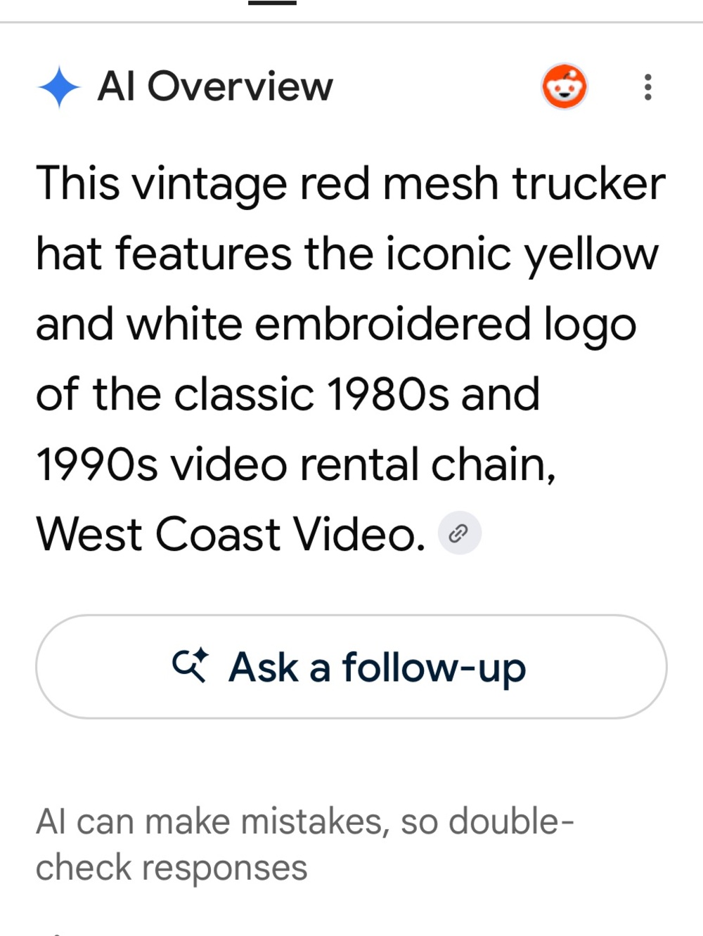 Vintage 80s 90s West Coast Video Red Logo Trucker Hat Sz. OSFM - Picture 2 of 7